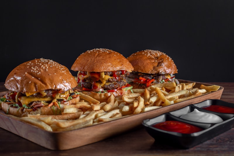Crispy chicken burger stack